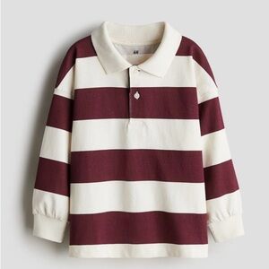 H&M Boys Cotton Jersey Rugby Striped Shirt